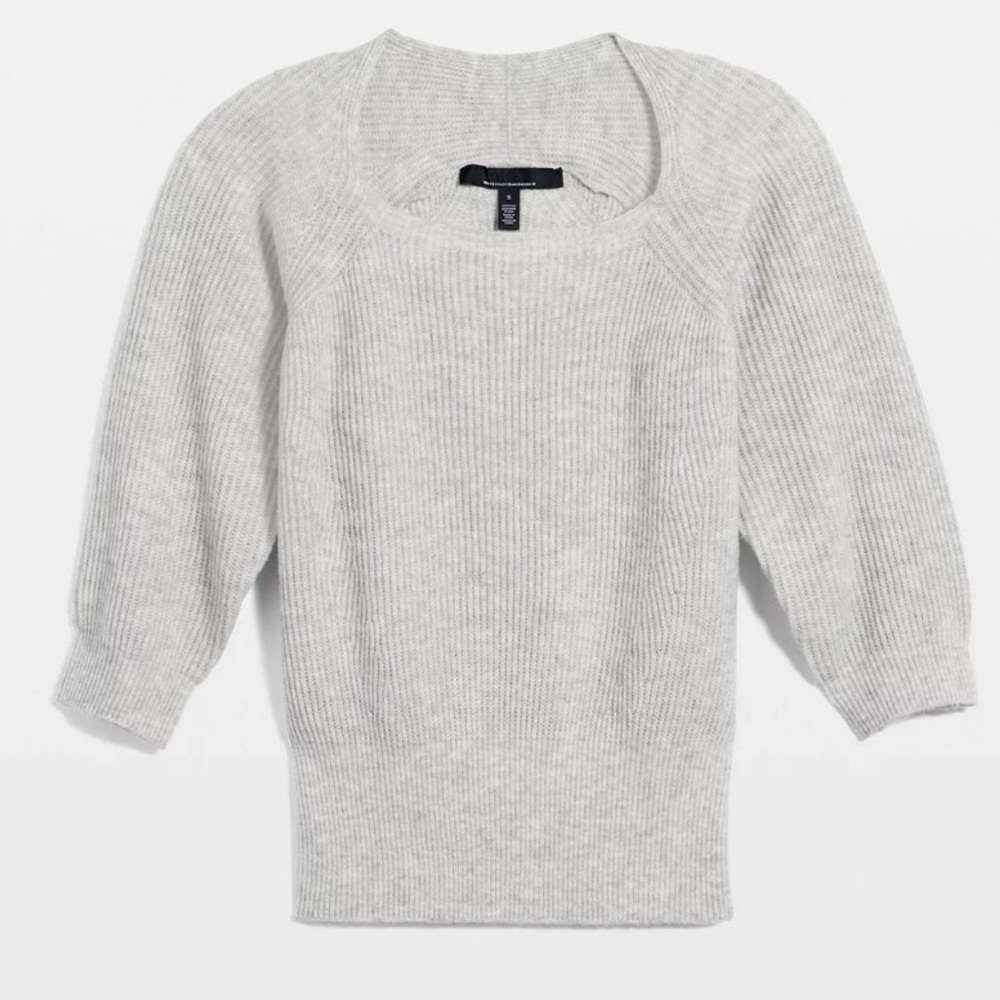 White House Black Market Ribbed Raglan Pullover Sweater